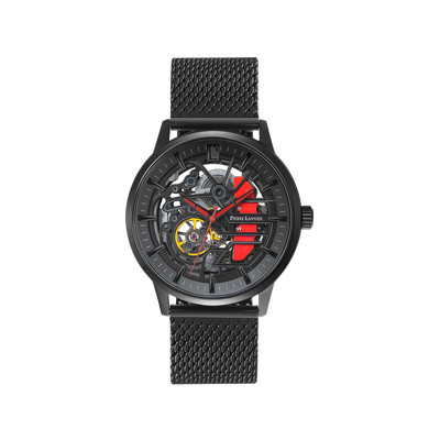 Montre PIERRE LANNIER Paddock homme automatique bracelet acier noir