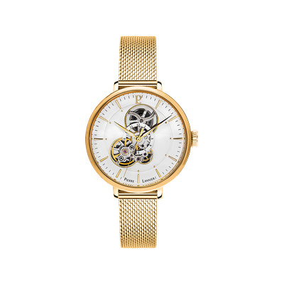 Montre PIERRE LANNIER Melodie homme automatique bracelet acier doré - vue 1