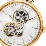 Montre PIERRE LANNIER Melodie homme automatique bracelet acier doré - vue D2