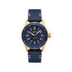 Montre AVI 8 Flyboyhomme bracelet cuir bleu - vue 1