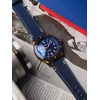 Montre AVI 8 Flyboyhomme bracelet cuir bleu - vue VD3