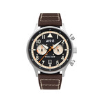Montre AVI 8 Hawker Hurricane homme acier bracelet cuir marron foncé - vue 1