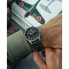 Montre AVI 8 Hawker Hurricane homme  acier bracelet cuir vert - vue Vporté 1