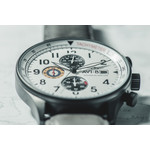 Montre AVI 8 Hawker Hurricane homme acier bracelet cuir gris - vue D3