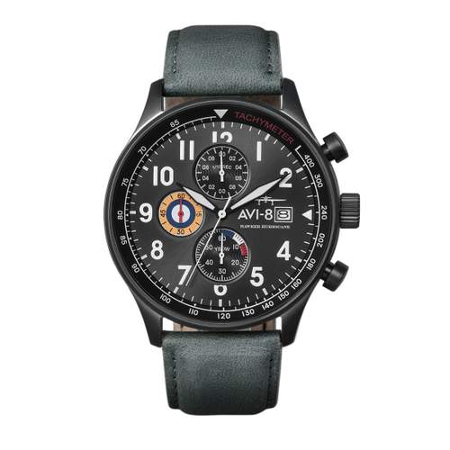 Montre AVI 8 Hawker Hurricane homme bracelet acier gris
