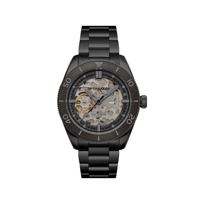 Montre SPINNAKER Midcroft homme automatique bracelet acier noir - vue 1
