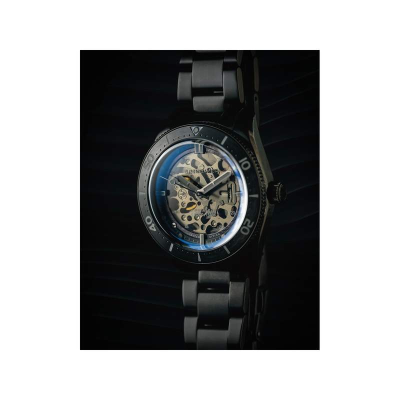 Montre SPINNAKER Midcroft homme automatique bracelet acier noir - vue 2