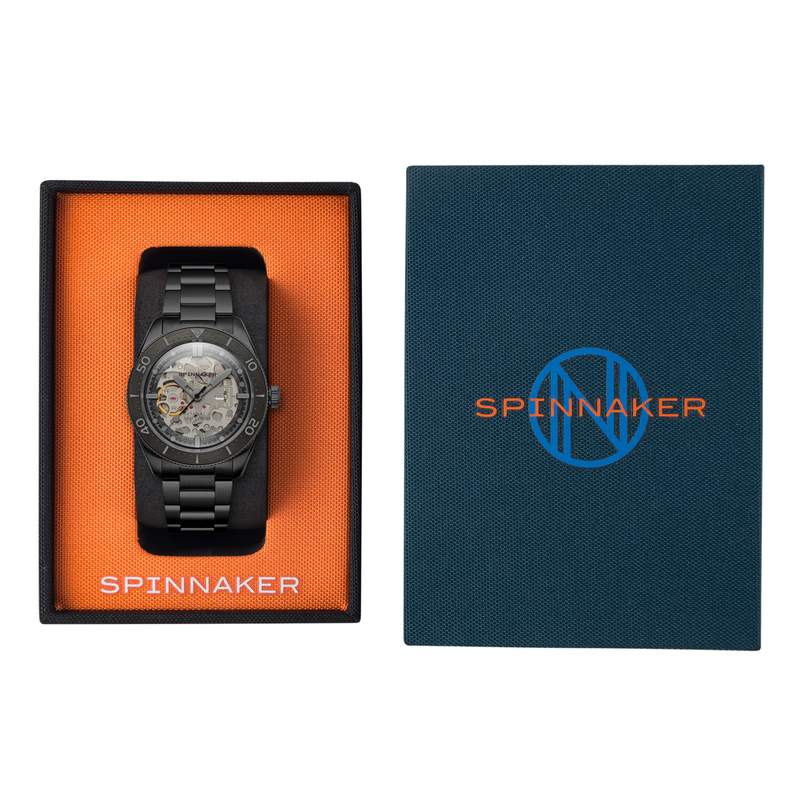 Montre SPINNAKER Midcroft homme automatique bracelet acier noir - vue D2