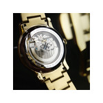 Montre EARNSHAW Longitude homme automatique acier noir bracelet cuir marron - vue 3