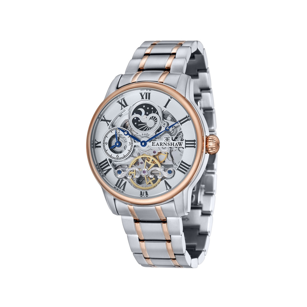 Montre EARNSHAW Longitude homme automatique acier bracelet acier