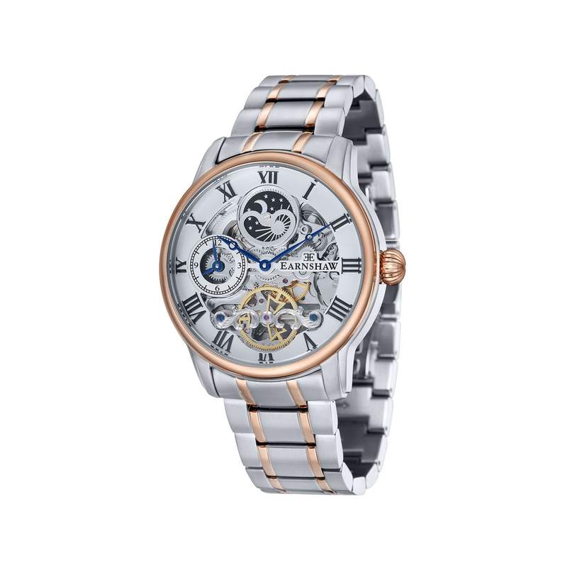 Montre EARNSHAW Longitude homme automatique acier bracelet acier - vue 1
