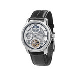Montre EARNSHAW Longitude Shadow homme automatique acier bracelet cuir noir - vue 1