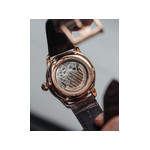 Montre EARNSHAW Longitude Shadow homme automatique acier noir bracelet cuir noir - vue 3