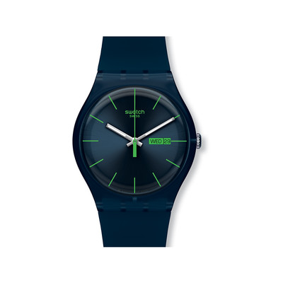 Montre Swatch mixte matériaux biosourcés bleu - vue 1