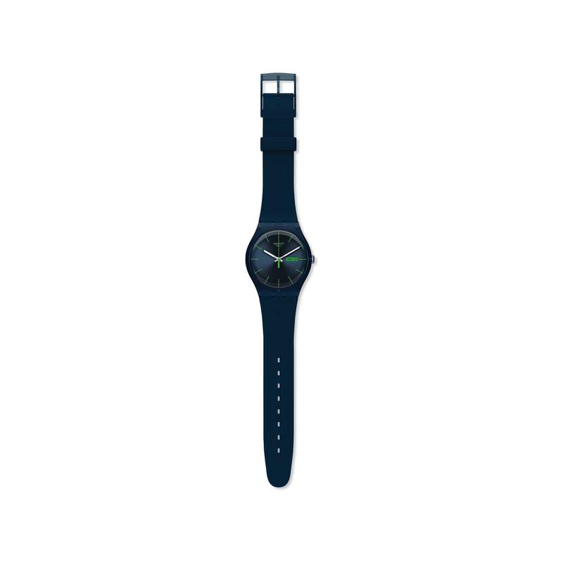Montre Swatch mixte matériaux biosourcés bleu - vue 2