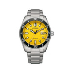 Montre CITIZEN sunset eco-drive homme eco-drive bracelet acier gris - vue 1