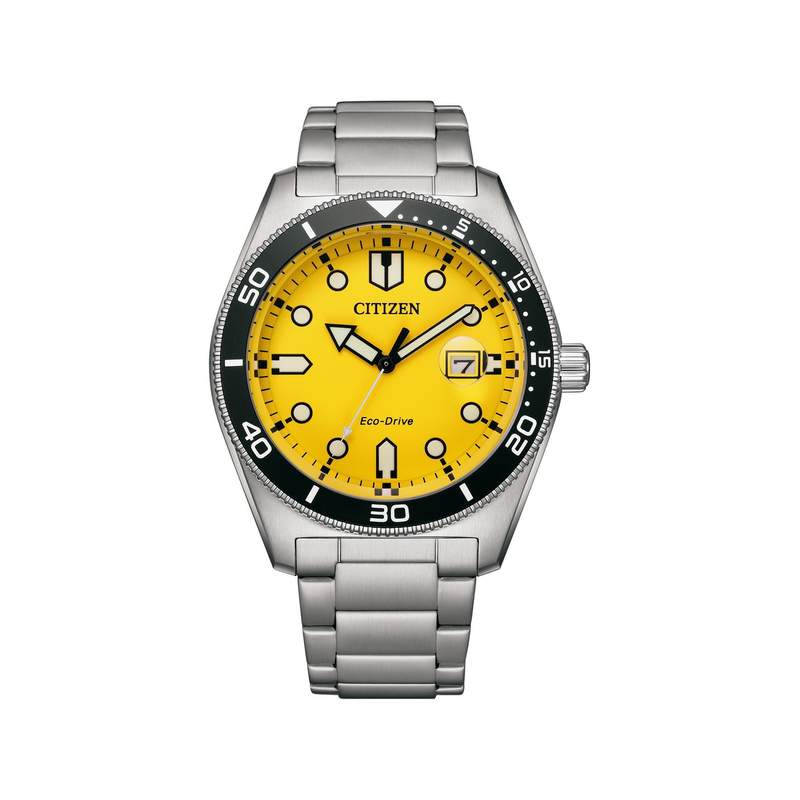 Montre CITIZEN sunset eco-drive homme eco-drive bracelet acier gris - vue 1