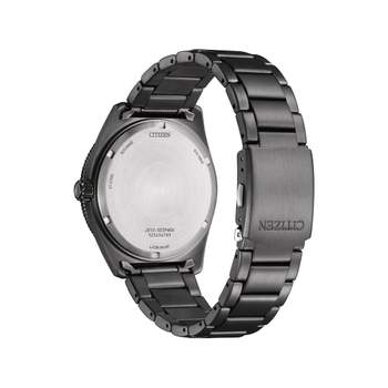 CITIZEN sunset eco-drive herenhorloge grijs roestvrij staal zwart roestvrij stalen armband