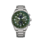 Montre CITIZEN platform urban chronograph homme eco-drive bracelet acier gris - vue 1