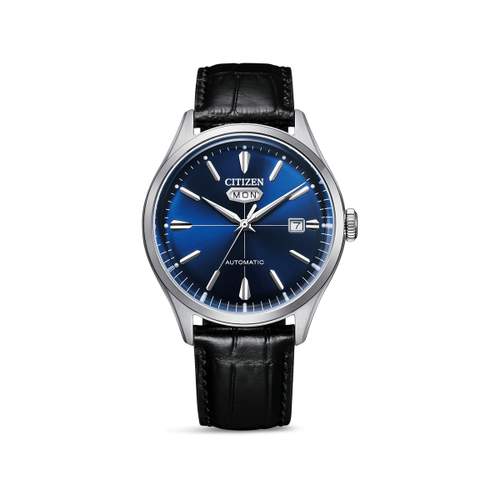 Montre CITIZEN mechanical homme automatique acier bracelet cuir noir