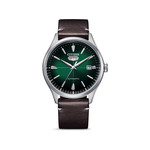 Montre CITIZEN mechanical homme automatique acier bracelet cuir marron - vue 1