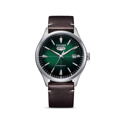 Montre CITIZEN mechanical homme automatique acier bracelet cuir marron