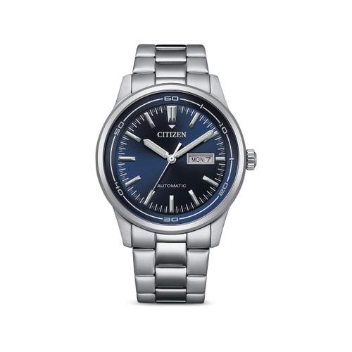 Montre CITIZEN platform sporty elegant homme automatique bracelet acier gris