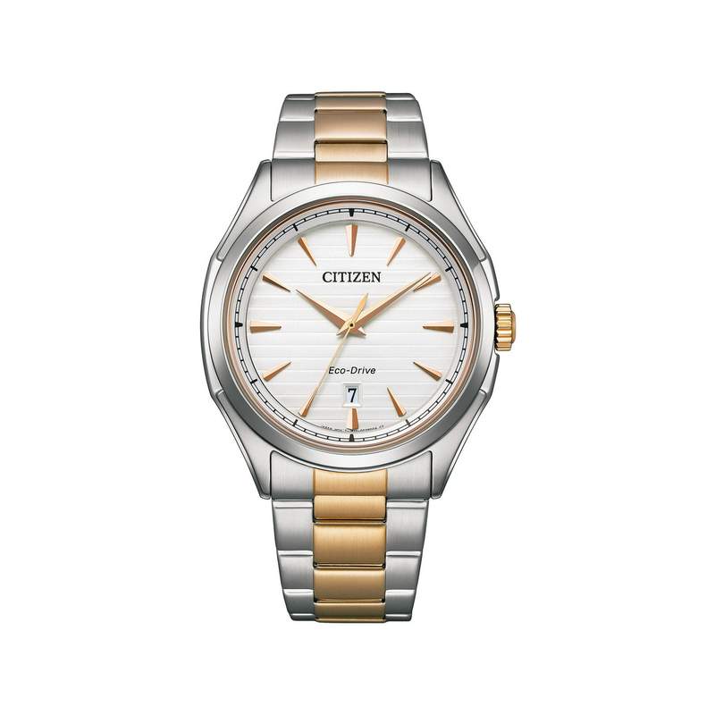 Montre CITIZEN platform classic homme eco-drive bracelet acier bicolore jaune - vue 1