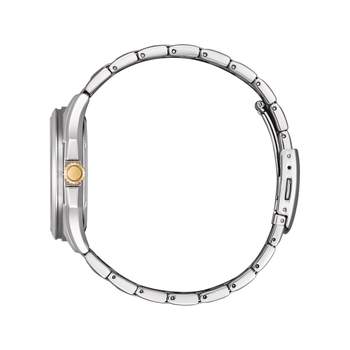 CITIZEN Platform Classic herenhorloge met Eco-Drive en een tweekleurige stalen armband met gele accenten