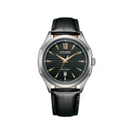 Montre CITIZEN platform classic homme eco-drive acier bracelet cuir noir - vue 1