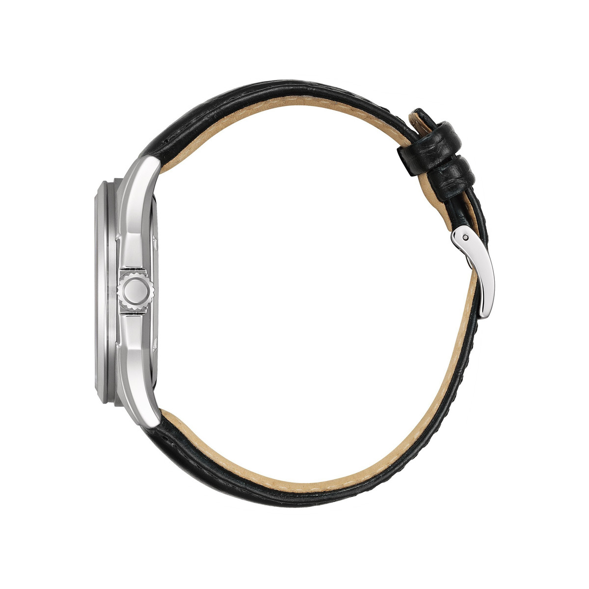 Montre CITIZEN platform classic homme eco-drive acier bracelet cuir noir - vue 2