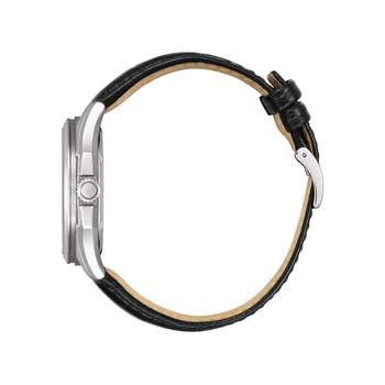 Montre CITIZEN platform classic homme eco-drive acier bracelet cuir noir