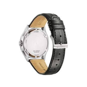 Montre CITIZEN platform classic homme eco-drive acier bracelet cuir noir