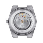 Montre TISSOT PRX POWERMATIC homme automatique cadran bleu clair bracelet gris - vue 3