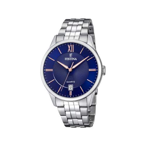FESTINA steel Classic men's watch grey steel bracelet