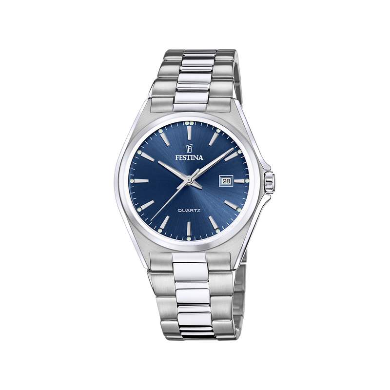 FESTINA Classic Men's Steel Watch with Gray Steel Strap - View 1