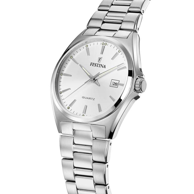 FESTINA steel Classic men's watch grey steel bracelet - view D1