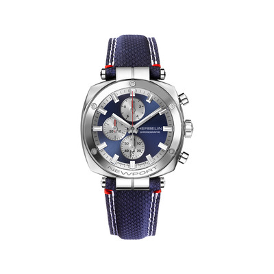 Montre HERBELIN Newport Heritage homme acier bracelet bleu