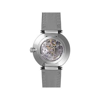 HERBELIN Newport Slim herenhorloge, automatisch, staal, zwarte leren band. Gelimiteerde editie