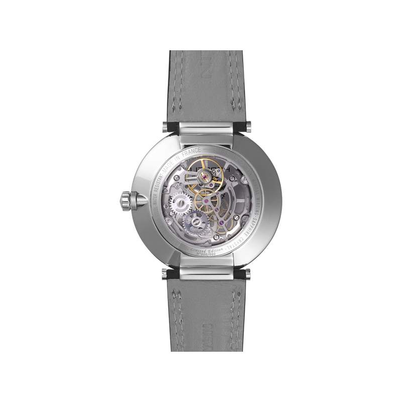 Montre HERBELIN Newport Slim homme automatique acier bracelet cuir noir. Edition limitée - vue 3