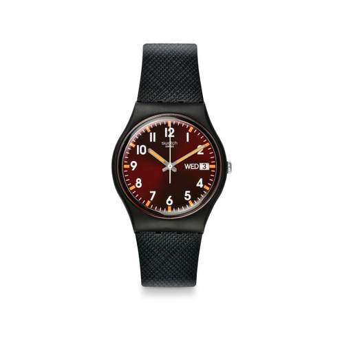 Swatch herenhorloge van biologisch materiaal kleur zwart