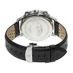 Montre Lip Rallye homme automatique acier bracelet cuir noir - vue 3