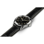 Montre HAMILTON Khaki Field homme automatique acier bracelet cuir noir - vue 2