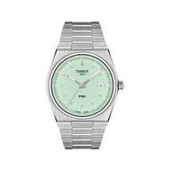 Montre TISSOT T-CLASSIC PRX 40 homme cadran vert bracelet acier gris