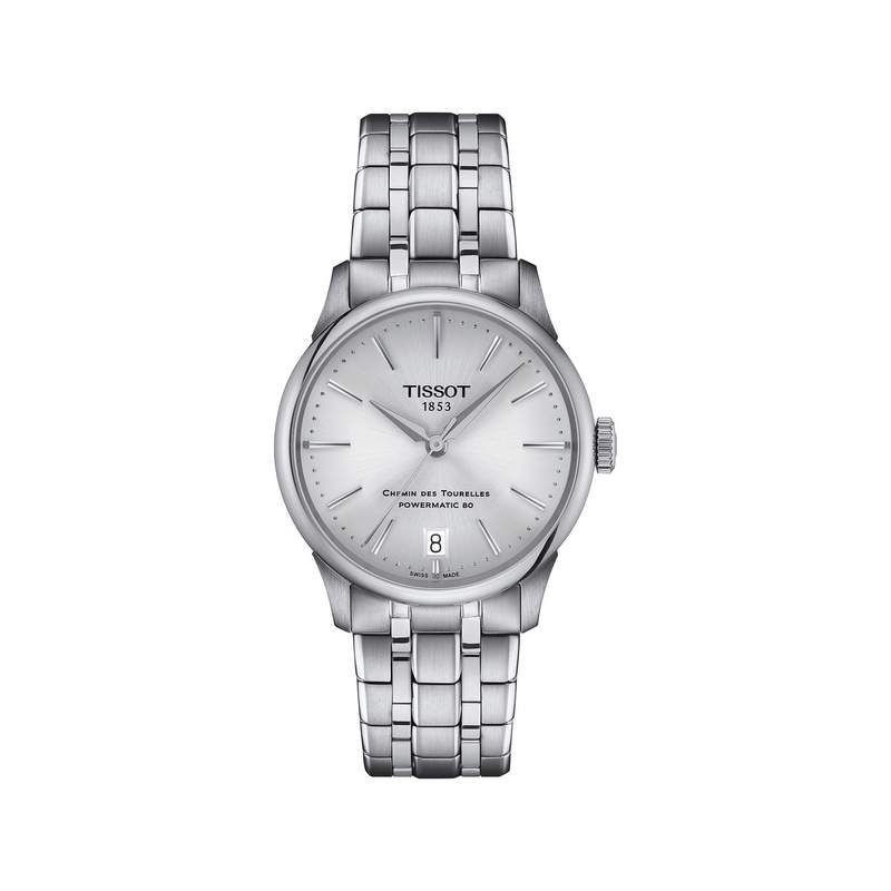Montre TISSOT t-classic homme automatique bracelet acier gris - vue 1