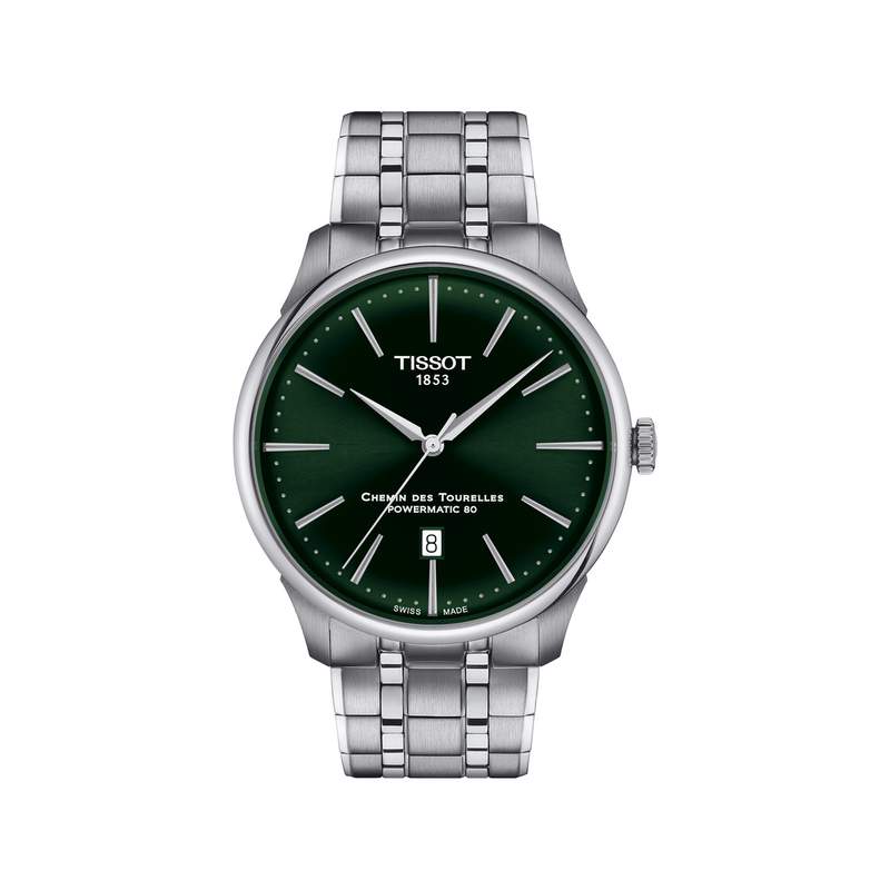 Montre TISSOT t-classic homme automatique bracelet acier gris - vue 1