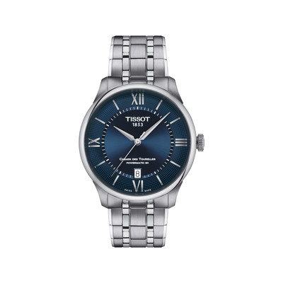 Montre TISSOT t-classic homme automatique bracelet acier gris - vue 1
