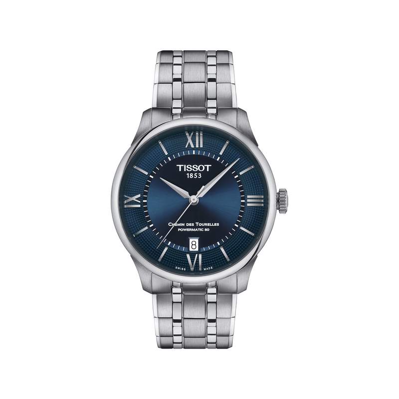 Montre TISSOT t-classic homme automatique bracelet acier gris - vue 1