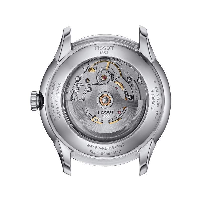 Montre TISSOT t-classic homme automatique bracelet acier gris - vue 3