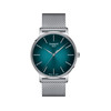 Montre TISSOT T-CLASSIC EVERYTIME mixte cadran vert bracelet acier gris - vue V1
